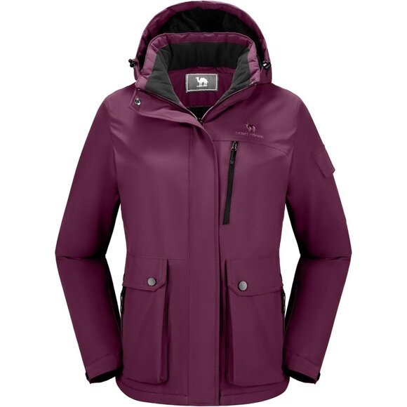 Stylish Women's Purple Ski Jacket - Warm, Waterproof, and Windproof for Winter - Picture 1 of 7